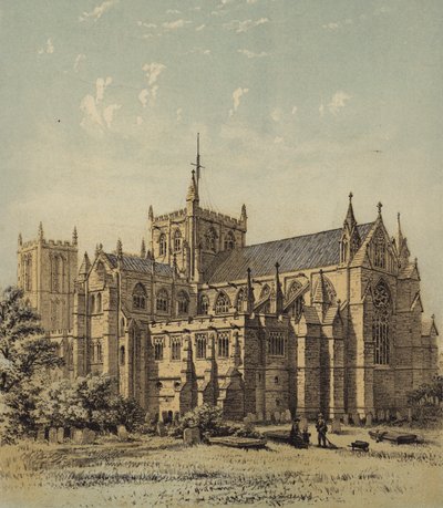 Catedral de Ripon, Yorkshire (litografía en color) de Michael Hanhart