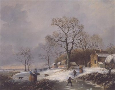 Escena de invierno holandesa de Michael Matthews