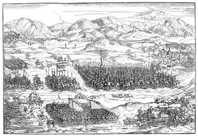 Mercenarios alemanes en marcha de Michael Ostendorfer