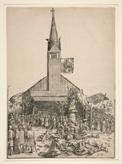La peregrinación a la iglesia de la Virgen Bella en Ratisbona de Michael Ostendorfer