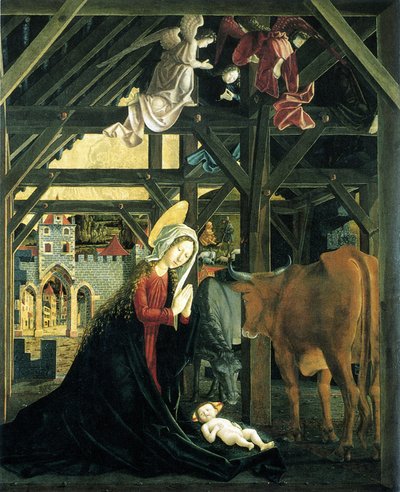 Retablo de la Natividad de la Iglesia de San Wolfgang im Salzkammergut, 1481 de Michael Pacher