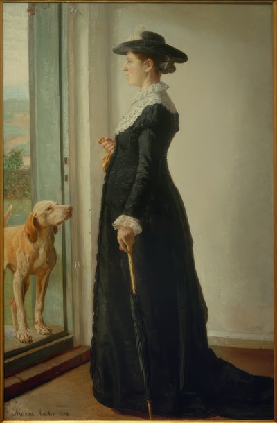 Retrato de mi esposa. La pintora Anna Ancher de Michael Peter Ancher