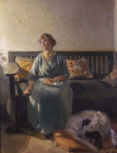Retrato de Helga, la Hija del Artista de Michael Peter Ancher