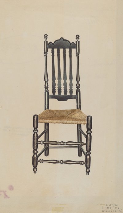 Silla de respaldo de barandilla, 1938 de Michael Riccitelli