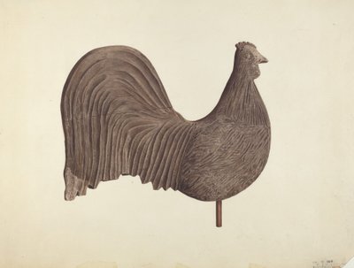 Veleta de gallo, probablemente 1940 de Michael Riccitelli