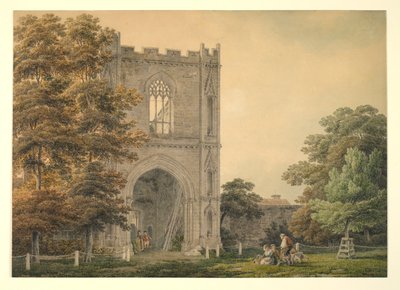 Puerta en ruinas en la Abadía, Bury St Edmunds, 1788-1801 de Michael Rooker