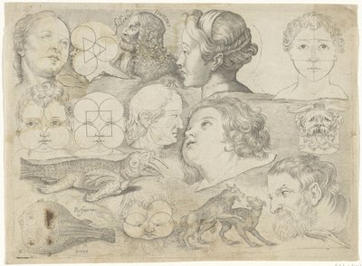 Hoja de ejercicios con ejemplos de dibujo: figuras, animales, etc. de Michael Snijders