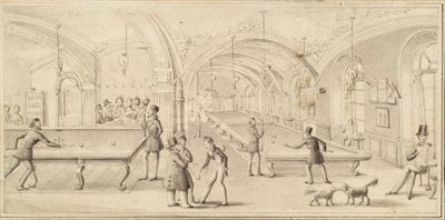 La sala de billar del "Wiener Café" en la esquina de Neuer Markt y Plankengasse en Viena de Michael Stohl