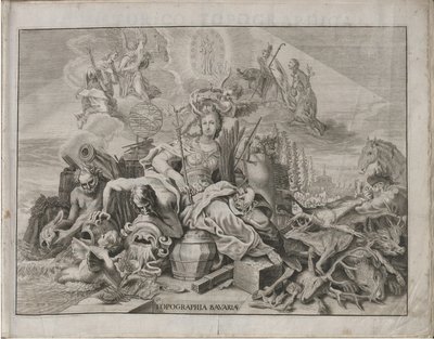 Alemán: Historico-Topographica Descriptio. Es decir: Description, deß Churfürsten- und Hertzogthums Ober- und Nidern Bayrn : Welches In vier Theilter oder Renntämbter, Als Oberlandts München und Burgkhausen, Unterlandts aber in Landshuet und Straubing abge de Michael Wening