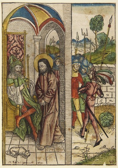 «Cristo ante Pilato» (Der Schatzbehalter, figura 63) de Michael Wolgemut