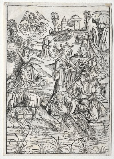 El tesorero: Moisés encontrado por la hija del faraón (recto) de Michael Wolgemut
