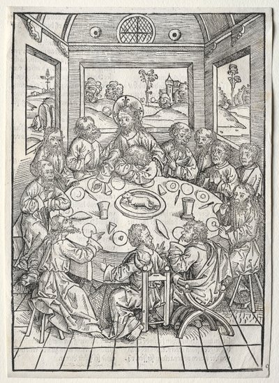 Der Schatzbehalter: La última cena, 1491 de Michael Wolgemut