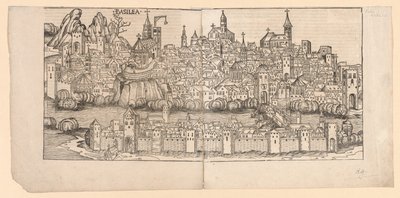 Crónica de Núremberg: Vista topográfica de Basilea, Suiza, 1493 de Michael Wolgemut
