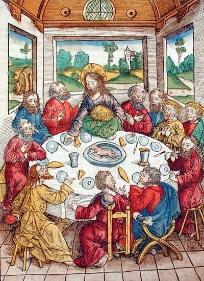 La última cena de Michael Wolgemut or Wolgemuth