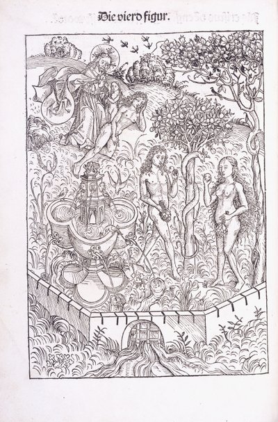 Adán y Eva en el Jardín del Edén, 1491 de Michael Wolgemuth