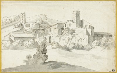 Paisaje con un viejo castillo de Michel Ange Houasse