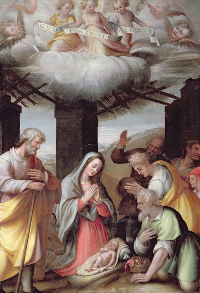 Adoración de los pastores, c.1500 de Michel Colombe