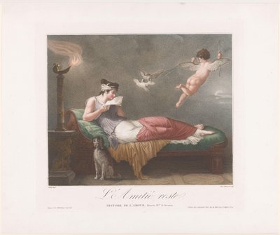 Personificación de la amistad (Amicitia), leyendo una carta
L