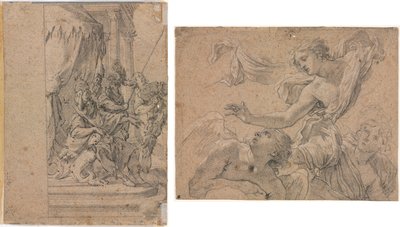 Estudios de Ángeles (anverso); ¿Panthea antes que Ciro? (verso) de Michel Dorigny