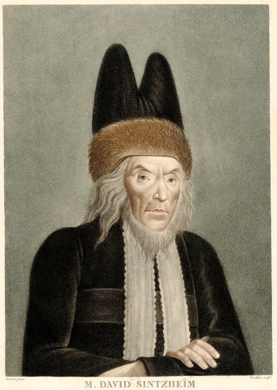 Retrato de David Sintzheim de Michel François Damame Demartrais