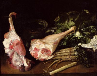 Mesa de cocina, naturaleza muerta de Michel Honore Bounieu
