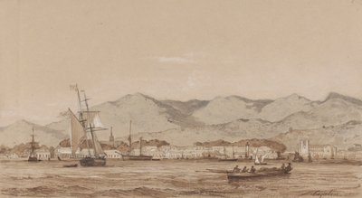 Puerto España, desde el puerto de Michel Jean Cazabon