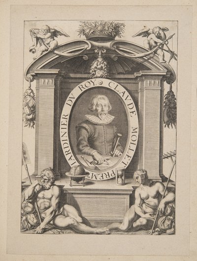 Claude Mollet, primer jardinero del rey, de Theatre des Plans et Jardinages, pub. 1652 de Michel Lasne