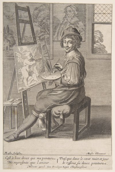 Pintor en un caballete, 1620-67 de Michel Lasne