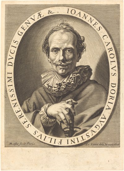 Jean Charles Doria de Michel Lasne after Simon Vouet