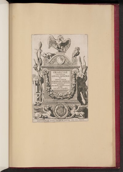 Página de título para Hubert Goltzius, Graeciae Vniversae Asiaeq. Minoris et Insularum Nomismata de Michel Lasne after Sir Peter Paul Rubens
