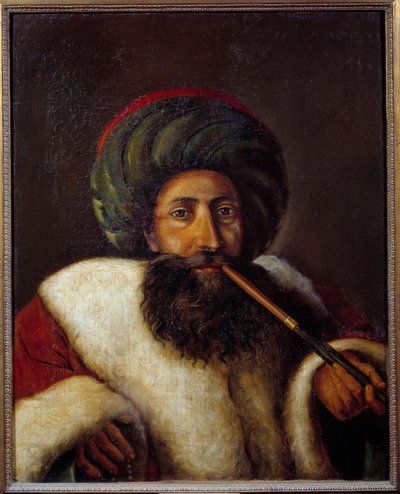 Retrato de El Seyd Khalil Bekry (Elbekri), jeque y miembro del Gran Diván de El Cairo. Pintura de Michele Rigo (1770-1815) de Michel Rigo