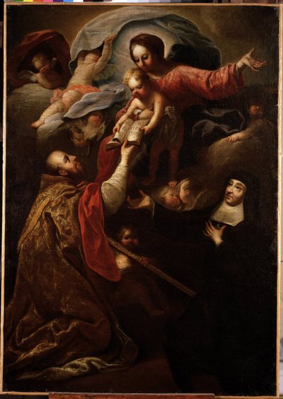 Virgen y Niño, San Francisco de Sales y Santa Juana de Chantal de Michel Serre