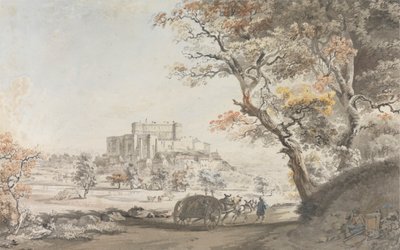 Vista sureste del castillo de Grigan, en Provenza, cerca de Dauphine de Michel Vincent Brandoin