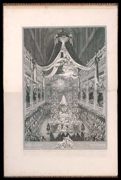 Pompe funèbre d’Elisabeth Thérèse de Lorraine Reine de Sardaigne, en l’église de Notre Dame de Paris le XXIIE. SEPTEMBRE M.DCC.XXXXI. (Funeral de Elisabeth Thérèse de Lorraine, Reina de Cerdeña, en la Iglesia de Notre Dame de París el 22 de septiembre de 1 de Michel de Bonneval