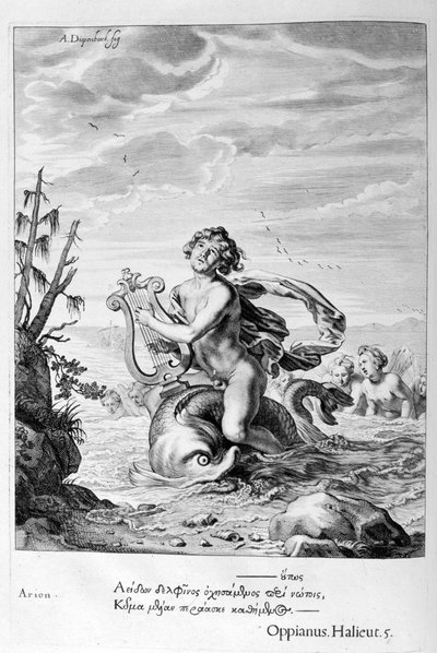 Arion salvado por un delfín de Michel de Marolles