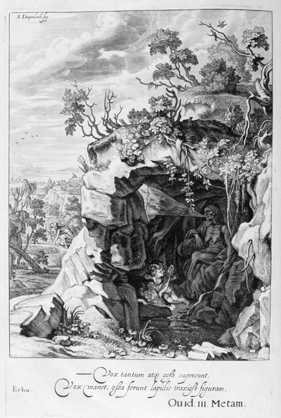 La ninfa Eco convertida en sonido, 1655 de Michel de Marolles