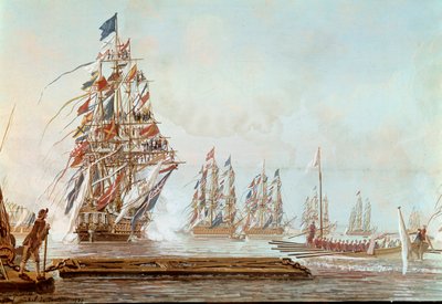El ala del baluarte, fiesta dada en Toulon al Conde de Provenza en julio de 1777 en el puerto de Toulon de Michel de Toulon
