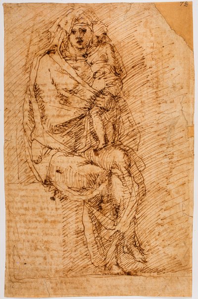 Virgen con el Niño de Michelangelo (after) Buonarroti