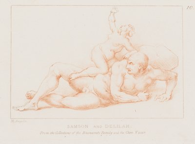 Sansón y Dalila de Michelangelo (after) Buonarroti