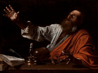 La visión de San Jerónimo de Michelangelo (follower of) Caravaggio