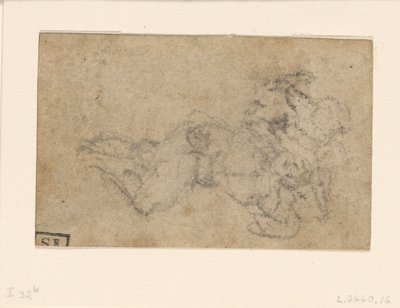 Miguel Ángel - David y Goliat. Estudios arquitectónicos en verso, ca. 1550-1556, I, 32b de Michelangelo