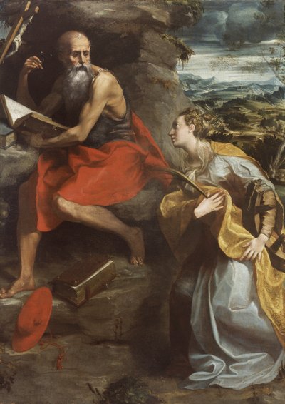 San Jerónimo y Santa Catalina de Alejandría de Michelangelo Anselmi