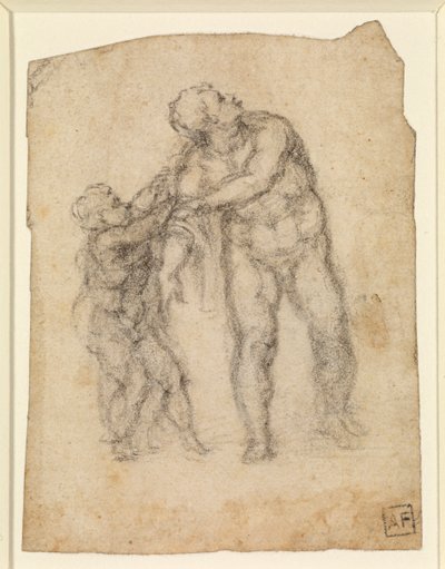 Eneas y un niño (recto) de Michelangelo Buonarroti