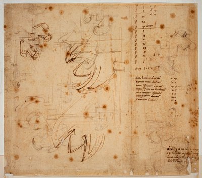 Estudios y recuentos de autógrafos de Michelangelo Buonarroti