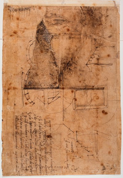 Estudios autógrafos de arquitectura y fragmentos poéticos de Michelangelo Buonarroti