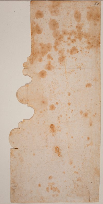 Perfil de la base de la columna de la nueva sacristía de Michelangelo Buonarroti