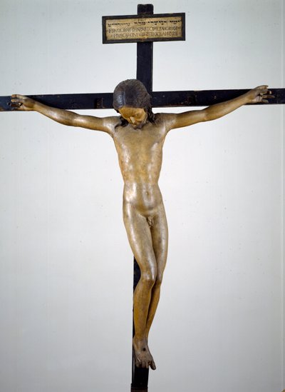 Crucifijo, c.1492-94 (madera policromada) de Michelangelo Buonarroti