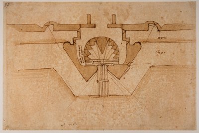 Diseño de un bastión para una pasarela de Michelangelo Buonarroti