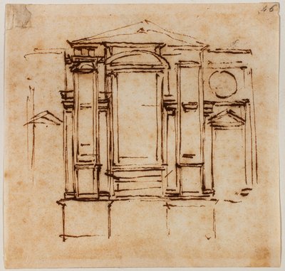 Diseño de las tumbas murales de los papas Médicis en el coro de San Lorenzo de Michelangelo Buonarroti
