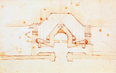 Dibujo de fortificaciones para Florencia, diseño de Miguel Ángel Buonarroti, Italia de Michelangelo Buonarroti